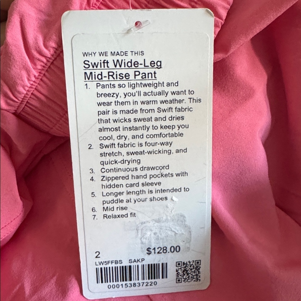 Lululemon Swift Mid-Rise Wide-Leg Pant in Sakura Pink - Picture 7 of 7